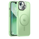 BossKiss Compatible with iPhone 13 Case, [Compatible with Magsafe] [Screen+Camera Protector] Magnetic Translucent Matte Women Men Girl Protective Cover for iPhone 13 6.1", Light Green Pack of 4