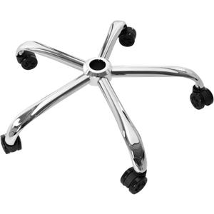 Frassie Office Chair Base Replacement with Wheels, Heavy Duty 2500LBS Metal Stool Chair Base, 28 inch Universal Desk Chair Base Replacement Part, Silver