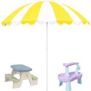 Water Table Umbrella, UV Protection Beach & Picnic Table Umbrella, Heavy Duty Portable Outdoor Shade for Sand Play, Camping, Garden & Backyard.