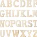 6 Inch 88 Pieces Wood Letters Crafts Wooden Letters, Unfinished Thin Alphabet with Extras for Wall Decor