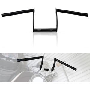 WOWTK 25mm 1" Z Bars Handlebar fits for Drag Bar Drag Custom Bobber Chopper Cruisers Softail Dyna Sportster (Black)