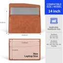 14 Inch Leather Laptop Sleeve for MacBook Pro 14 Inch M5 M4 M3 M2 M1 Pro/Max Case,Premium Protective Case Cover with Magnetic Closure-Vintage Brown