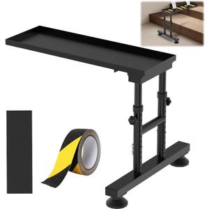 Height Adjusted Metal Ladder Extender Stabilizer Leveler for Stairs(Black)