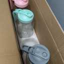 64oz Large Glass Pitcher with Lid & Spout,2 Quart Breastmilk Pitcher Upgraded Leak Proof, for Sun Tea, Iced Juice, Cold Brew Coffee, Breastmilk Storage Container-3PACK(Black+Gray+Pink+Green) (EXP 08/13/26)