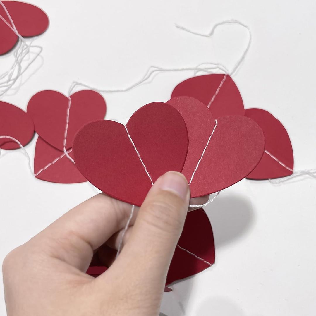 Happy Galentines Day Banner and Red Pink Glittery Heart Garland Banner for Happy Galentines Day Decorations Valentines Wedding Anniversary Party Supplies