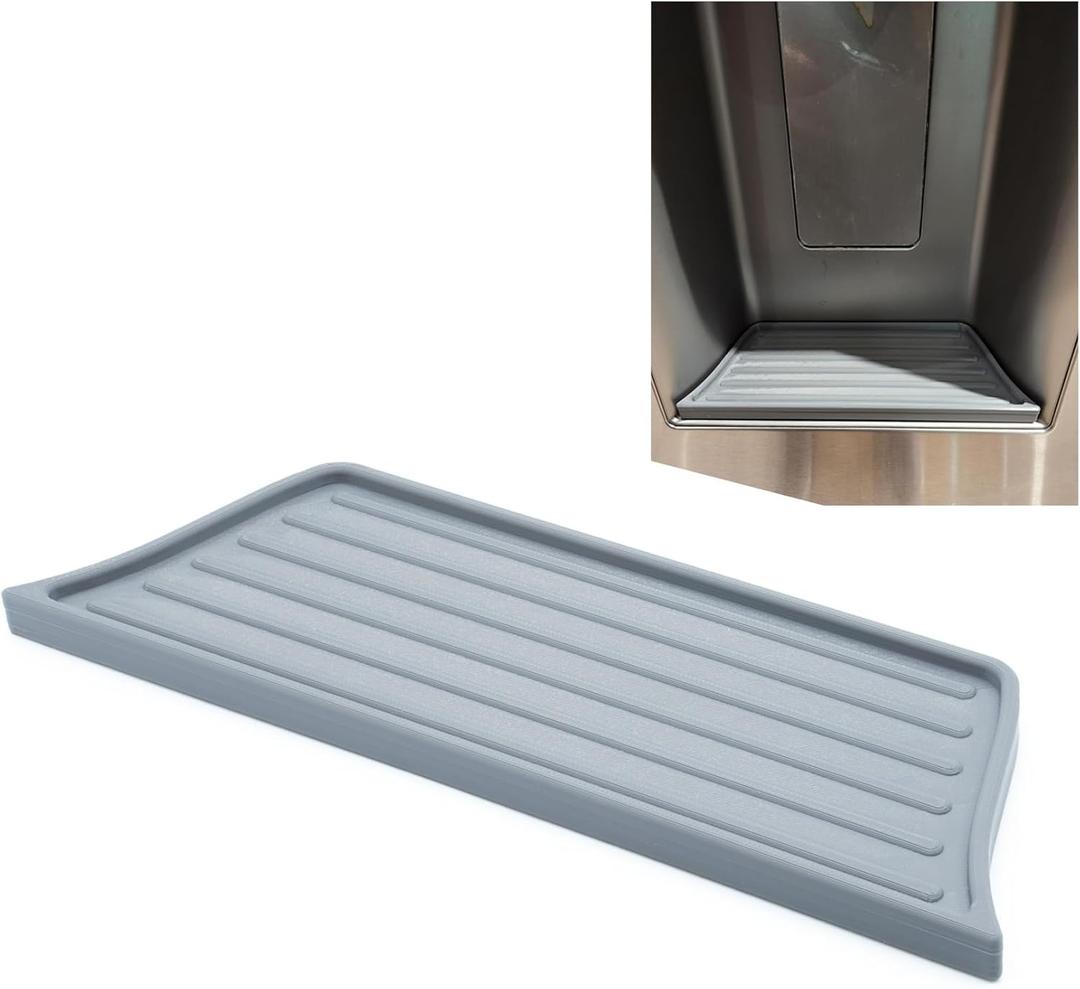 Magnetic Refrigerator Drip Catcher Tray for LG Fridge Water Dispenser - Fits Ice Maker and Water Dispenser (light gray)