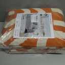 HANDONTIME Orange Sofa Covers for Loveseat, 3 Cushion Couch, Boho Style, Soft Chenille, Dog-Friendly, Thick Washable, 91" X134"