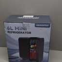 Skincare Fridge with Glass Panel, 6L Mini Fridge for Home/Car, AC/DC Portable Thermoelectric Cooler and Warmer, Makeup Mini Compact Refrigerator for Skincare Cosmetics Food Drinks (Black)