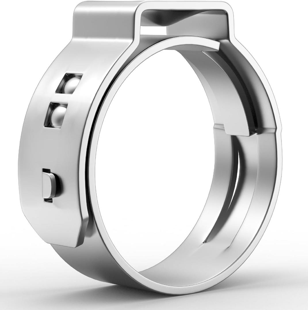 Bates- PEX Cinch Clamp Rings, 1-Inch, 50 Pack, Stainless Steel, Pex Clamps