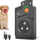 Automatic Anti Barking Device for Dogs, Ultrasonic Dog Bark Deterrent with 3 Emitters, 50Ft Range, No Shock Barking Silencer, IP66 Waterproof for Outdoor & Indoor