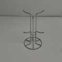 HULISEN Coffee Mug Holder for Countetop, Cup Tree for Counter Large Mugs with 6 Hooks, Metal Cup Holder Stand, Standing Rack Display for Coffee Bar, Silver