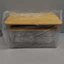 2 Pack Trash Bag Holder Under Sink Stackable, Plastic Garbage Dispenser with Lid, Trash Bag Storage Dispenser Roll Holder for Kitchen, Pantry, Laundry Room Organization