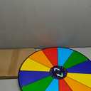 24 Inch Heavy Duty Spinning Prize,Ajustable 34"-61" Height Spinning Wheel for Prizes,12 Slots & Dry Erase Marker & Eraser for Carnival,Wheel of Fortune Game Carnival & Engaging Home Parties,Tradeshow