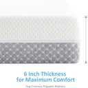 Dourxi Crib Mattress, Dual Sided Comfort Memory Foam Toddler Bed Mattress, Triple-Layer Breathable Premium Baby Mattress for Infant and Toddler w/Removable Outer Cover - White&Grey