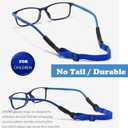 Adjustable Kids Glasses Strap, 5Pcs No Tail Spectacle Straps, Kid's Eyewear Holder Strap For Boy And Girl (210mm/Adult, Multiple Colors 1)