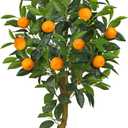 Artificial Orange Tree 4ft Fake Fruits Plant in Pot Large Fake Floor Plants Faux Trees Indoor Orange Decorations for Home Living Room Office