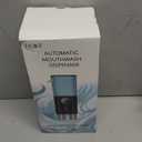 J.C&T Mouthwash Dispenser for Bathroom, 650ML(22 Fl Oz) Smart Mouthwash Dispensers Toothbrush Holders Wall Mounted,Wall Mounted/Countertop Automatic Mouthwash Dispenser for All Age Groups,Black