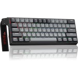 AULA WIN60 HE PRO 60% Mechanical Gaming Keyboard Wired, Magnetic Switch Hot Swappable, Adjustable Actuation Rapid Trigger Mode, 8000Hz Polling Rate, RGB Small Keyboard 60 Percent Compact Design for PC