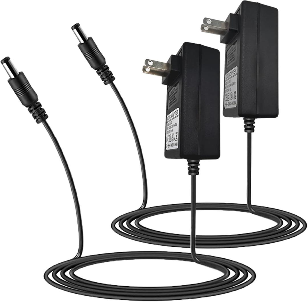 2 Pack HZHFCB 24V Power Supply Adapter 24 Volt 2A Power Supply AC to DC Converter Transformer Input AC 100-240V 50-60Hz and Output DC 24V with 5.5x2.5mm Tip for LED Strip 3D Printer CCTV System.