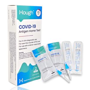 Hough | Covid 19 Antigen Home Test - Rapid Test - FDA Cleared OTC At-Home Self Test - Results in 10 Minutes with Non-invasive Nasal Swab, Easy to Use Without Discomfort (2)