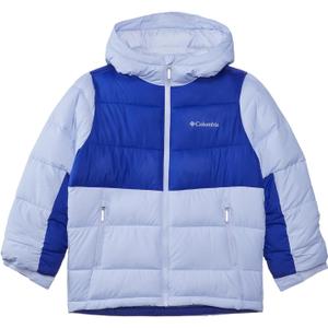 Columbia Boys' Pike Lake Ii Hooded Jacket (Medium, Snowdrift/Clematis Blue)