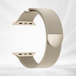 Mesh Metal Band Compatible with Apple Watch Band 38mm 40mm 41mm 42mm 44mm 45mm 46mm 49mm Stainless Steel Magnetic Loop Band for iWatch Ultra/2 Series 11/10/9/8/SE/7/6/5/4 /3/2/2/1 Men Women (Vintage Gold)