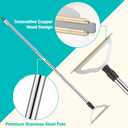 GOSEDER Carpet Rake for Pet Hair Removal - Reusable Pet Hair Remover for Carpet Long Handle, Advanced Dog Hair Broom, Cat Fur Brush, Lint Remover Scraper for Carpets, Rugs, Mats, Couch, Furniture