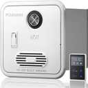 Poukaran 65,000 BTU RV Tankless Water Heater, DC 12V, On Demand Instant Hot Water Heater, with 15x15 inches White Door and Front Water Outlet, Compatible with all RVs