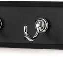 Spectrum Diversified 53204 Four Hook Key Rack, Black/Chrome, 2 PCS