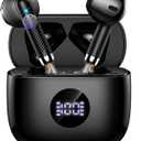 Wireless Earbuds, 2025 Bluetooth Headphones 5.4 HiFi Stereo, in-Ear Ear buds with 4 ENC Noise Cancelling Mics, 40H Playtime Sport Ear Buds with Charging Case, IP7 Waterproof Earphones with LED Display (Dark Black)