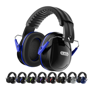 Noise Cancelling Headphones for Kids: SNR27.4 Kids Ear Protection Earmuffs with Adjustable Headband, Ear Muffs for Noise Reduction in Monster Jam, Concert, Firework, Mowing, Autism Sensory (Black/Blue)