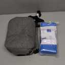 Mancro Baby Bottle Bag with Insulated Cooler, Fits 6 Baby Bottles Up to 9 Ounce with Ice Pack, Breastmilk Cooler Bag with Adjustable Shoulder Strap for Easy Carrying, Grey