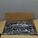 Goovilla Room Divider for Room Separation, Tension Curtain Rods No Drilling, 4-10ft(H) 28-114inch(W) Adjustable Temporary Privacy Wall Divider, Heavy Duty Freestanding Space Partition Separator, Black