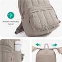 BAGSMART Womens Backpack Travel Laptop Backpack for Women, Quilted College Laptop Bookbag, Work Back Pack for Women, Cute Computer Water-Resistant Casual Daypack, Puffer Soft Pink