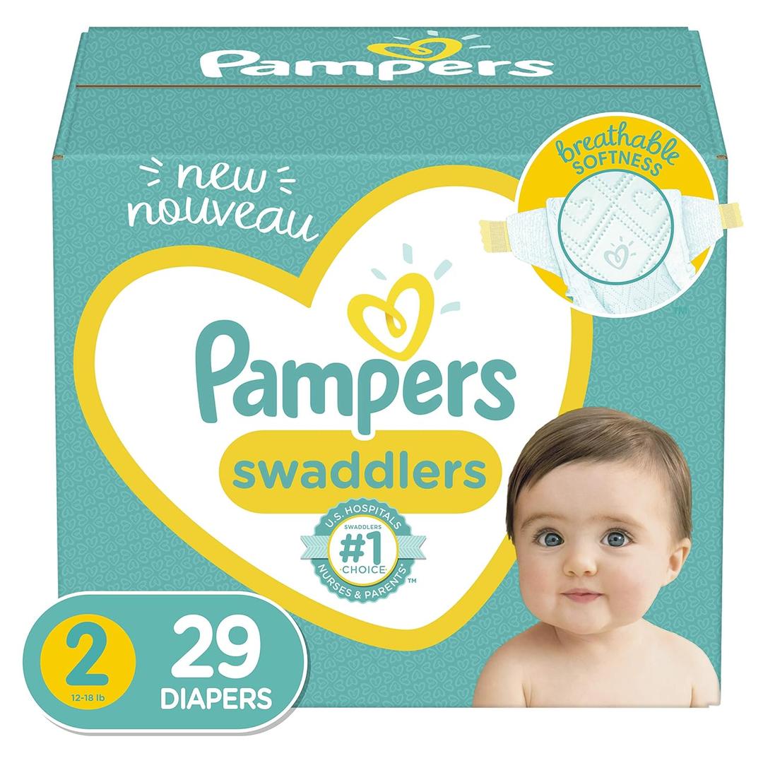 Diapers Size 2, 29 Count - Pampers Swaddlers Disposable Baby Diapers, Jumbo Pack