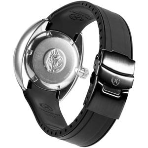 StrapXPro(SBX1A) Watch Band 20mm Rubber Curved End Dive Watch Strap Replacement for Seiko Prospex MM200/ MM200GMT Automatic Diver's watches SPB187, SPB299, SPB381, etc. (Balck with Black Clasp)