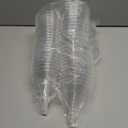 Foraineam 100 Pack Clear Dessert Cups with Spoons, Plastic Wine Glasses, 7 oz Plastic Champagne Flutes Cocktail Glasses Mousse Cups, Reusable Stemmed Cup for Champagne, Parfait, Dessert, Appetizer