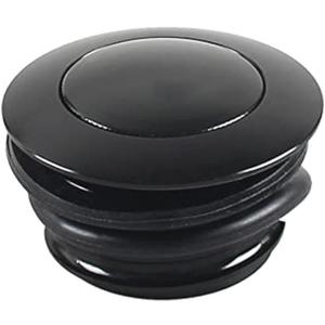 Fuel Tank Pop-up Gas Cap Vented Flush Mount Fuel Filler Cap Compatible With Harley Davidson Regular Thread(1982-2018) (black)
