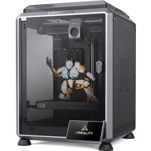 Creality K1C 3D Printer, 600mm/s Fast Speed Auto Leveling 3D Printers with AI Camera for 300C Printing, Switchable Silent Mode Reliable Carbon Fiber 3D Printing 220 * 220 * 250mm