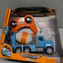 Driven by Battat - 7" Remote Control Cement Mixer Truck Toy for Kids - Construction Vehicle with Rotating Drum, Lights & Realistic Sounds - Interactive Mixer for Boys & Girls Ages 3+