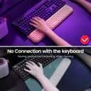 Vaydeer Wrist Rest with Stickers, Full 100% Mechanical Keyboard Rest Support Pad, Desk Ergonomic Cushion for Computer Typing Office Work Home Gaming, Soft Memory Foam Arm Palm Hand Pain Relief-Pink, Large