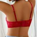 Avidlove Lace Bra Sexy Bralettes Womens Wireless Balconette Bras Half Cups Double-Layered Soft (XL)