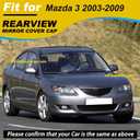 Car Door Side Rearview Mirror Cover Compatible With Mazda 3 Mazda 6 2003 2004 2005 2006 2007 2008 2009 TO1038150 TO1039150 Housing Rearview Mirror Protective Cover Black Right Passenger Side, Black