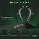 AUQDD 10Pc Front End Suspension Kit Fit For 2011-2017 Ho-nda Odyssey, 2 Lower Control Arm w/Ball Joint 2 Sway Bar Link 4 Outer & Inner Tie Rod End 2 Boots (# K622002 K622210 K750304 ES800333 EV800909)