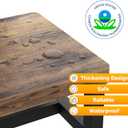 Wooden Step Stools for Adults Kids with Non-Slip Rubber Feet, Heavy Duty Stepping Stools with 500-LBS Capacity for Bedroom Kitchen Bathroom, Bed Steps for High Beds, Easy to Assemble, Rustic Brown