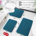 OLANLY Bathroom Rugs 32x20, Extra Soft Absorbent Chenille Bath Rugs, Rubber Backing Quick Dry, Machine Washable Bath Mats for Bathroom Floor, Tub and Shower, Home Decor Accessories, Peacock Blue