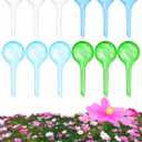 Plant Watering Globes,12PCS Plastic Self Watering Bulbs, Watering Bulbs for Indoor/Outdoor Plants,Automatic Watering System for Potted Plants.4 Colors(Clear&Lake Blue&Blue&Green)