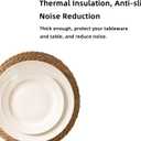 13 Inch Round Woven Plate Placemats Set of 15, Farmhouse Rustic Straw Braided Chargers Place Mats, TwinnekYR Large Boho Cattail Weave Table Mats, for Dining Plates Table Decor Home Wedding Party