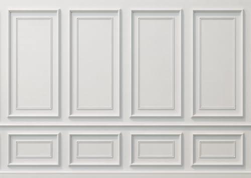 Loccor 7x5ft Fabric Empty White Room Wall Backdrop Interior Classical Vintage Wall Photography Background Wedding Baby Shower Photo Studio Props