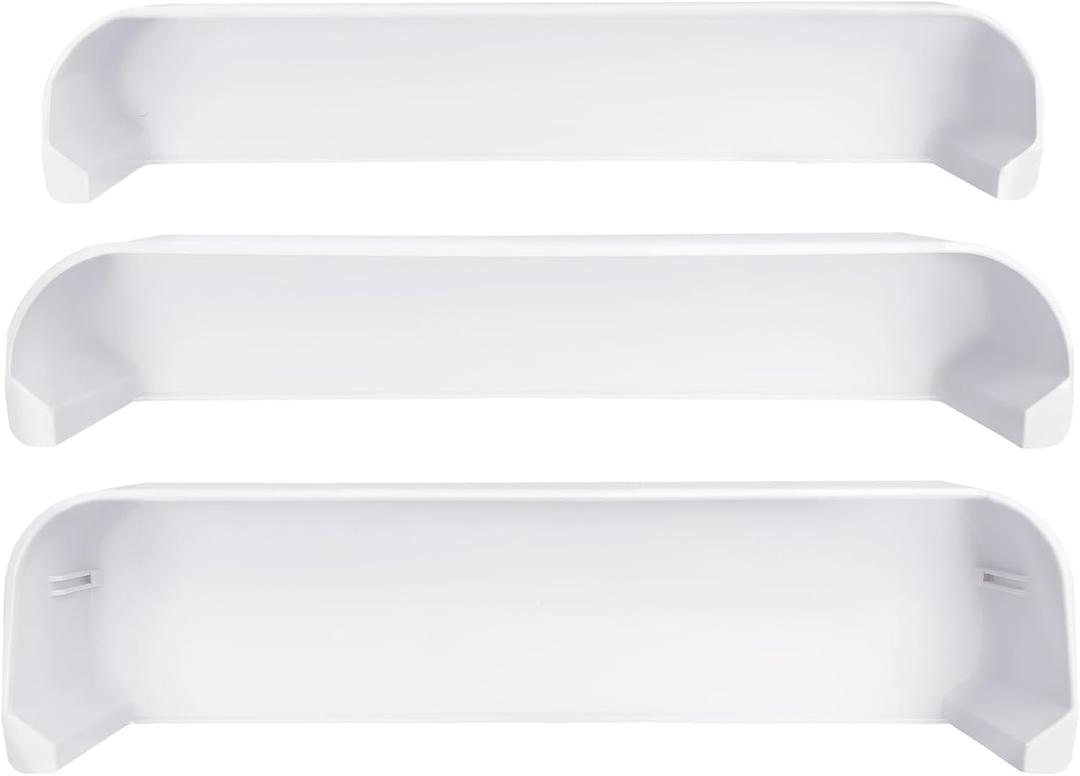 29325760166 RV Fridge Door Shelf Replacement Kit, Fit for Dometic DM2652 DM2852 RM Series Fridges 3 Pack White Freezer Upper Bottom Door Bin Snap-In Food Grade Replacement
